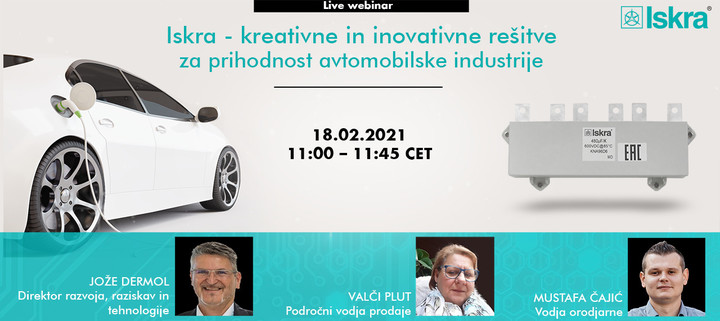 Webinar: Iskra - kreativne in inovativne rešitve za prihodnost avtomobilske industrije